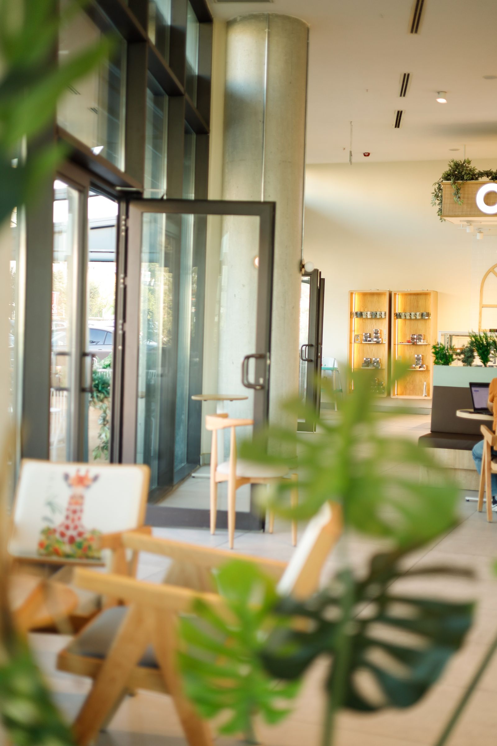 A bright modern shopfront with glass doors